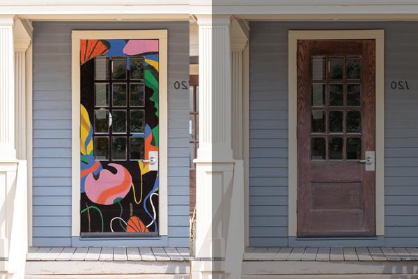 Black culture house door before and after redesign